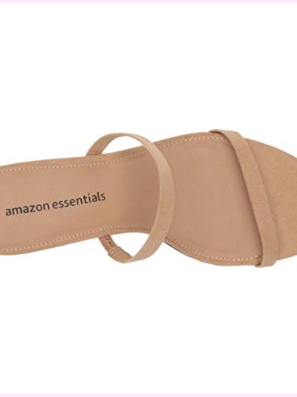 Women's Thin Two Strap Block Heel Sandals with Memory Foam Insole Non-Slip - Picture 3 of 5